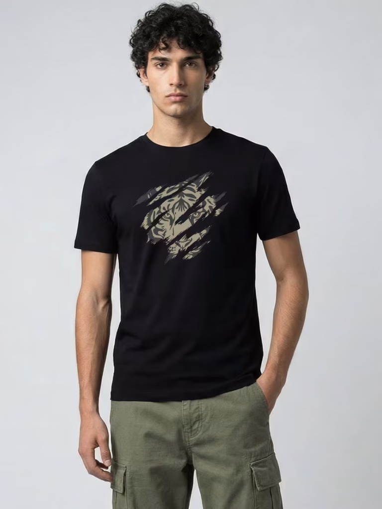 Beast Graphic Printed T-Shirt For Men - Half Sleeve